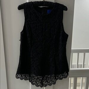 Elegant Black Lace Sleeveless Top